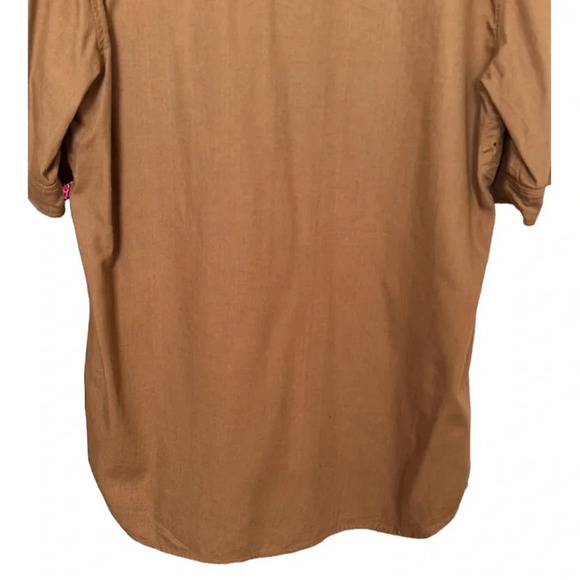 G-STAR RAW Type C Straight Long Button Down Shirt in Cubano Brown, Size L - Picture 11 of 15